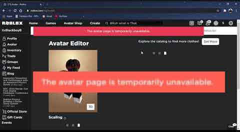 Avatar-Page-Error