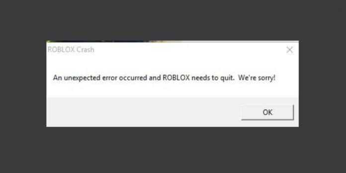 Sorry an error occurred roblox