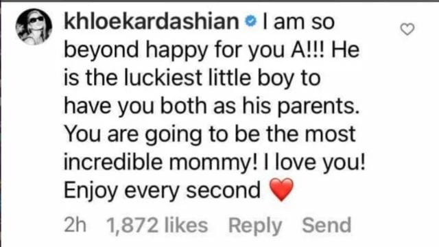 Khloé Kardashian Congratulates the Birth of Rob and Adrienne Bailon