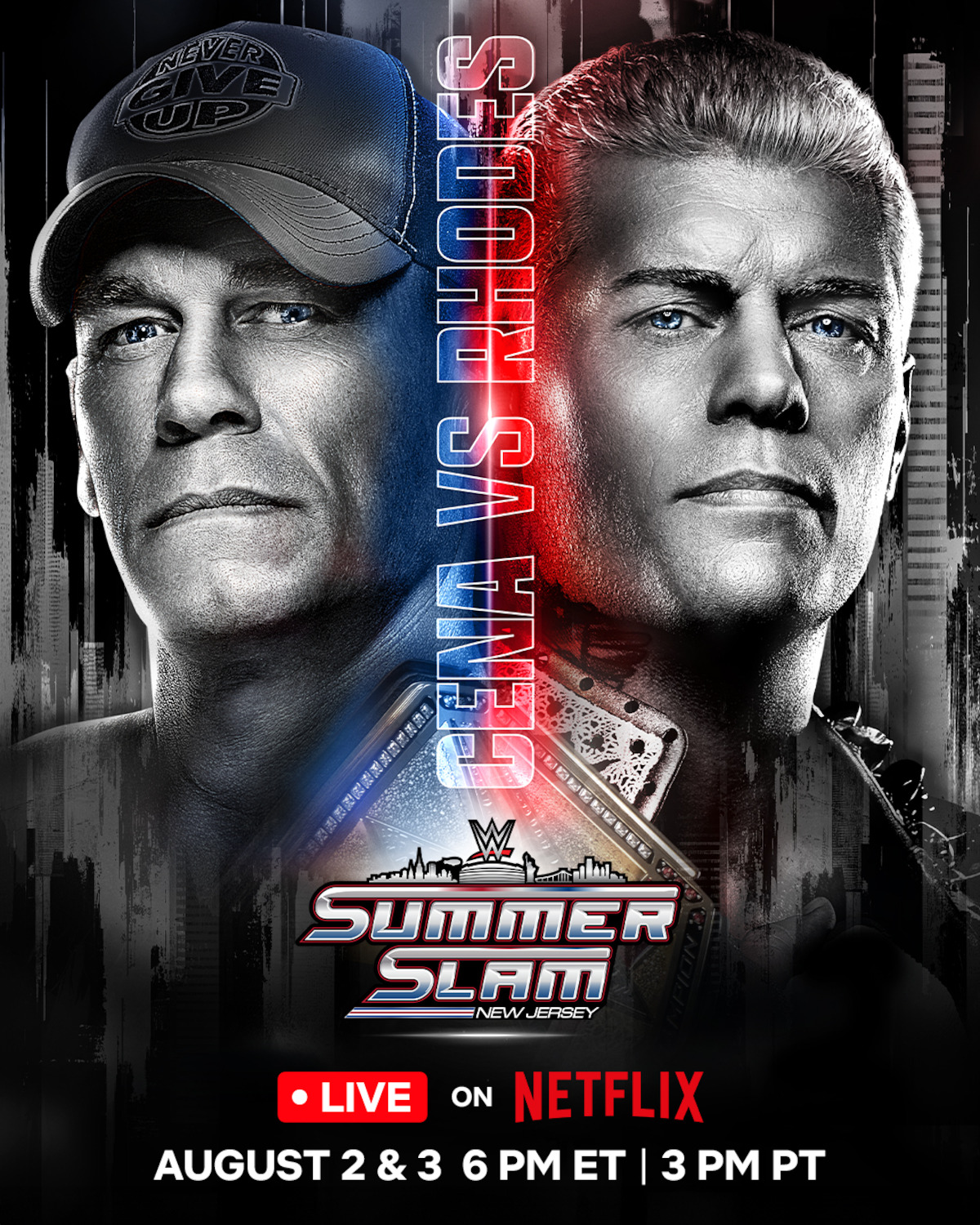 John Cena vs. Cody Rhodes at WWE SummerSlam 2025 Netflix