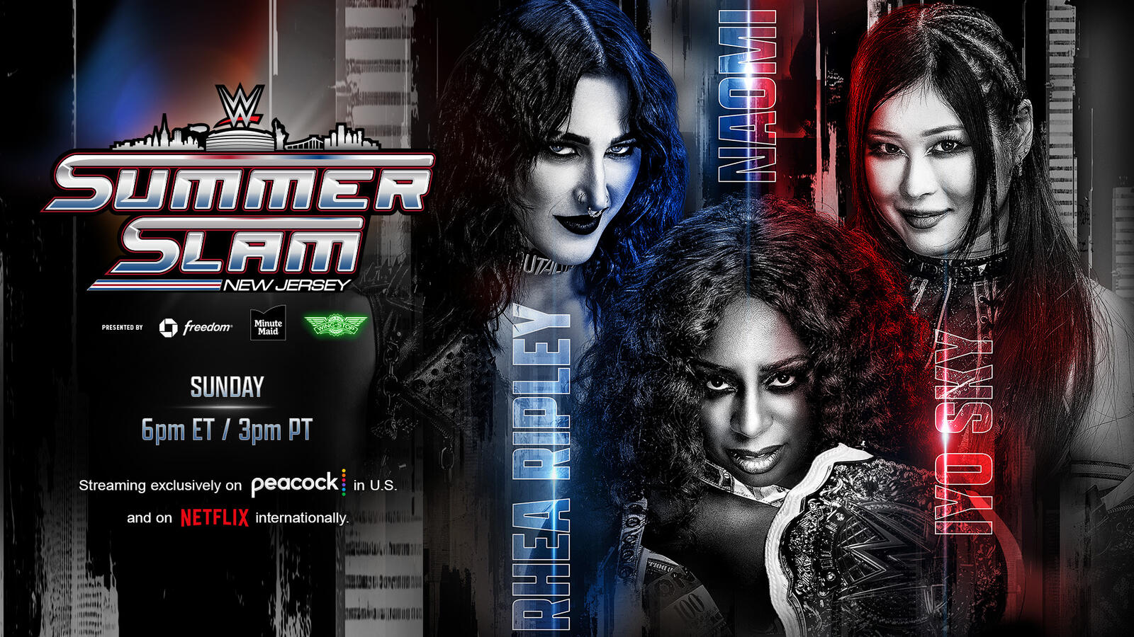 Naomi vs. Rhea Ripley vs. Iyo Sky Women's Triple Threat Match at SummerSlam 2025